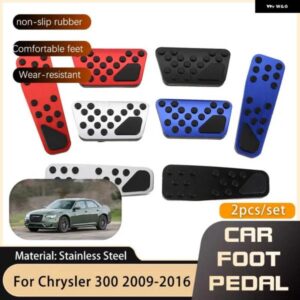 2X フットペダル クライスラー 300 300C 2009 2016 ブレーキ ステンレスノンスリップペダル カバー パッド CAUTOMOTIVE 部品