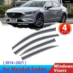 ディフレクター フロントガラス MAZDA6 セダン 2014 2021 2018 2019 2020 GJ1 GL サイドウィンドウ バイザー雨アイブロウサンバイザー