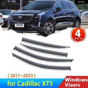 ディフレクターキャデラック XT5 2017 2023 2016 2022 2019 ウィンドウ バイザー自動雨アイブロウガードバイザープロテクターカバー
