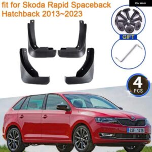 シュコダ ラピッド スペースバック ハッチバック 2013 2023 マッドフラップ マッドガード スプラッシュ フェンダー ガード フロント 2014-18