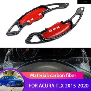 アキュラ TLX UB1 2015-20 カーボンステアリング ホイールパドル シフター延長カバー ギアシフトトリム
