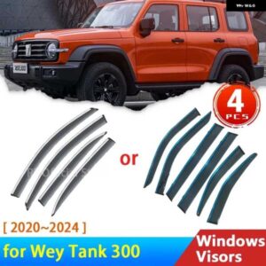 サイドウィンドウ バイザー WEY TANK 300 2024 2021-23 フロントガラス ディフレクター雨眉ガードサンバイザー風