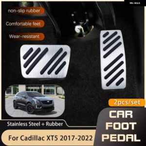 2個 フットペダル キャデラック XT5 2017-22 ガスアクセル ブレーキ レストフットノンスリップペダル スタイリング