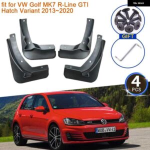4X VW ゴルフ MK7 R-LINE GTI ハッチ バリアント 2013 2020 フォルクスワージ マッドガード スプラッシュ ガード マッドフラップ フロント ホイール