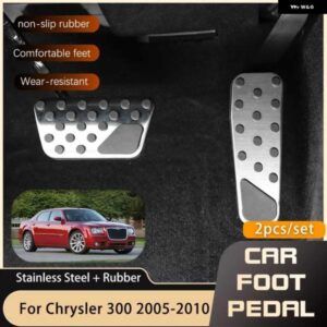 ステンレスフットペダル クライスラー 300 300C 2005 2010 ガスアクセル ブレーキ レストフットノンスリップペダル 38961