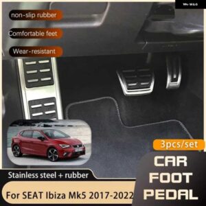 AT MT フットペダル シート イビサ MK5 2017-22 ガス ブレーキ レストフットなし穴あけペダル カバー 部分プロテクター