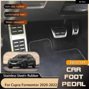 ペダル キュプラ FORMENTOR 2020 2021 2022 アクセルガス ブレーキ フットレスト ステンレスノンスリップペダル カバー パッド AT MT
