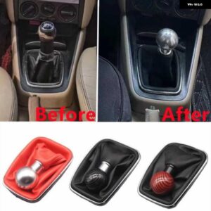 VW ゴルフ 4 MK4 GTI R32 ボーラ ジェッタ 1999-2005 5スピード合金ギアシフトノブ ブーツ カバー ケースカーボン