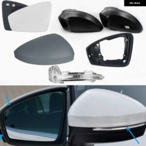 バックミラー カバー ガラスレンズ死角ハザード インジケータ ランプウイングフレームアンダーキャップ VW ティグアン 2016 2017-2023