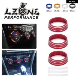 エアコンノブ 装飾 カバー リング調整トリムカバー VW ティグアン アトラス T-ROC ATECA FR パサート B8 バリアント 2017-2019