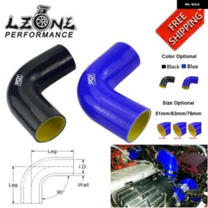 ブラック/ブルー 2.0インチ 51MM / 2.5インチ 63MM / 3インチ 76MM 45/90 度エルボシリコンホース パイプターボインテーク