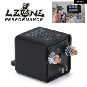 高電流リレー スターティングリレー 200A 100A 12V/24V 電源自動車大電流スタートリレーカーリレー JR-ESV04