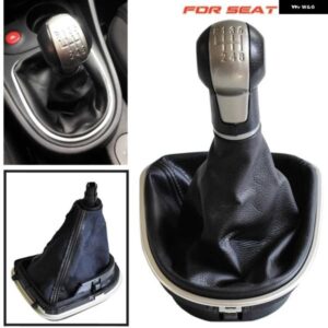 ギアシフトノブ MT ハンドボール 5 6スピード防塵カバー 付きフルセットシート アルテア 2004-2012 レオン II トレド III