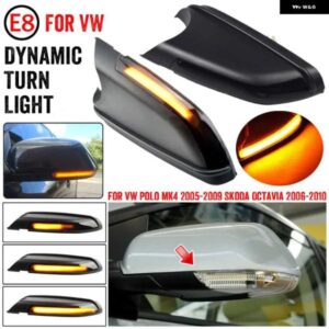 LED バックミラー インジケータ ー ウインカー ライト ダイナミック ターン シグナル VW ポロ MK4 9N 2005-2009 シュコダ オクタヴィア MK2 1Z 2004-2010