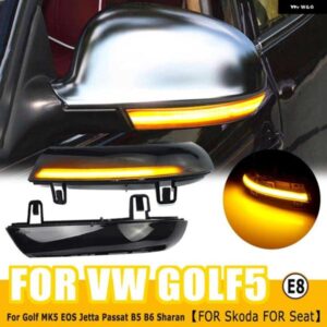 ダイナミック リアミラー LED ウィンカー ライト VW ゴルフ 5 GTI V MK5 ジェッタ パサート B5.5 B6 シャラン SUPERB EOS カー