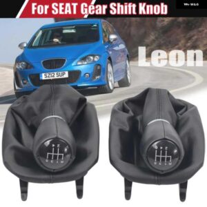 ギアシフトシフターレバーノブ マニュアル 5 6スピードカースタイリング シート レオン I トレド II 1998-2005 ゲート ルブーツ カバー ケースカラー