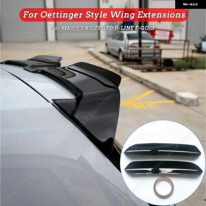 2個 OETTINGER ルーフスポイラー エクステンション フラップ リアウイング VW ゴルフ 7 MK7 7.5 R GTI GTD R-LINE E-GOLF 2012-2020 カーボンルック