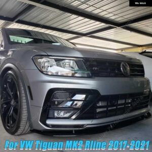 フロントバンパー メッシュセンターグリル モールドストリップカバー ステッカー トリム VW ティグアン MK2 RLINE 2017-2021 カー