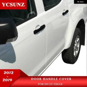 黒 ドアハンドル カバー いすゞ DMAX D-MAX 2012-19 ピックアップ トラック カー