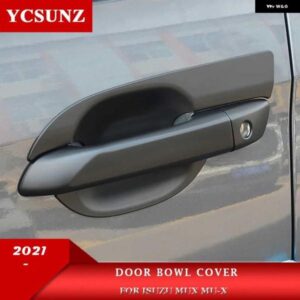 ABS クロームブラック ドアハンドル ボウルカバー いすゞ MUX MU-X 2021 2022 車外装