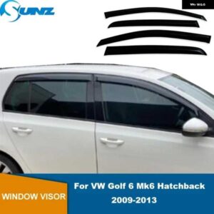 ウィンドウ バイザー VW ゴルフ 6 MK6 ハッチバック 2009-13 窓ディフレクター日よけシェルターシェード 日雨ディフレクター