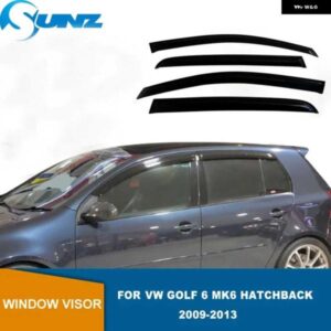サイドウィンドウ ディフレクター VW ゴルフ 6 MK6 ハッチバック 2009-13 ウィンドウ バイザー風防サンレインバイザー SUNZ