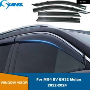 ドアバイザー MG ムーラン MG4 EV EH32 2022 2023 2024 サイドサンレインガードディフレクター WEATHERSHILEDS ウィンドウ バイザーカースタイリング