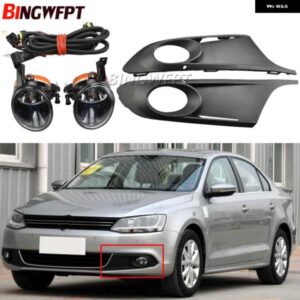 1ペア 12V フロントバンパー フォグランプ ランプグリル ハーネス VW ジェッタ 6 MK6 2011-14 駆動 フォグライト ランプカバー