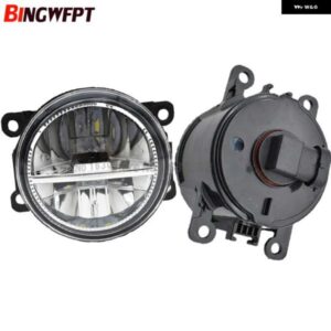 2Xカースタイリング 12V 強力なアウター 90MM LED フォグライト フォーカス MK2/3 フュージョンフィエスタ MK7 自動車 H11 ソケットハロゲンランプ