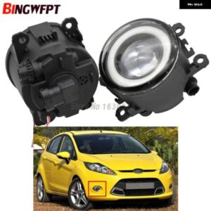 2X ホワイトエンジェルアイズカースタイリング フロントバンパー LED フォグランプ LEN F-ORD フォーカス MK2/3 フュージョンフィエスタ MK7