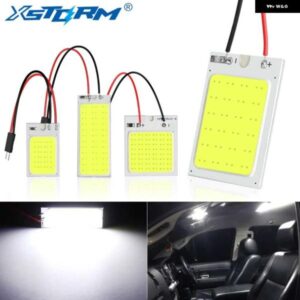 2個 パネル LED ドーム読書灯マップランプ COB 18 24 36 48SMD 車内ライト自動電球 C5W フェストゥーン BA9S T4W T10 LED アダプタ ー