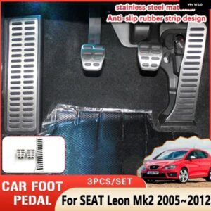 MT フットペダルシート レオン MK2 1P 2005 2012 2006/09/01 ゴム製滑り止めペダルブレーキカバー ステンレスペダル