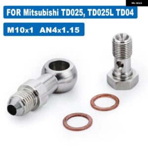 M10X1.0 に 4AN ターボオイルフィード 1.5MM リストリクターレーシングバンジョーボルト KITMISHIBISHI TD025 TD025L