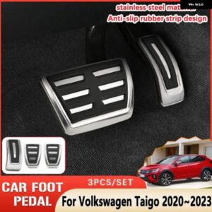 フォルクスワージ タイゴ 2023 VW NIVUS 2020 2021 2022 ペダル自動車用ステンレスノンスリップドリルなしペダル
