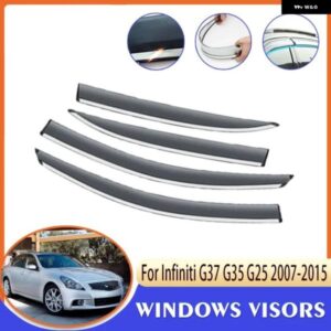 ディフレクター フロントガラス インフィニティ G37 G25 G35 Q40 セダン 2007 2015 窓バイザー雨スモークガードカバー 2008
