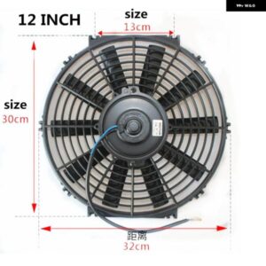 自動車エアコン冷却ファン 12インチ 80W 120W 12V/24V エアコン電動ファン 12インチ