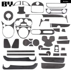 カースタイリングカーボン インテリア センターコンソール ダッシュボード パネル 装飾 トリム ステッカー フィアット 500 2011-2019 自動車