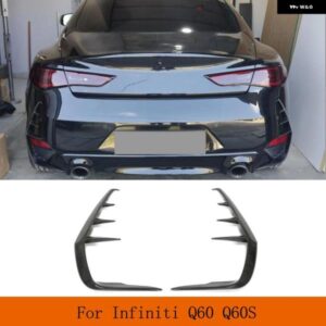 カーボン車リアカナードフィンインフィニティ Q60 Q60S 2016-2022 クーペ 2 ドアフロント RACNG リアバンパー サイドベントトリムカナード