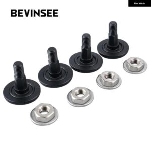 4個 リアハッチヒンジボルトカマロファイアバード 1982-1992 ビレットアルミ トランク リッドハッチヒンジボルトスタッドとナット 20309167