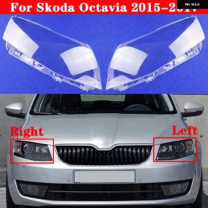 フロント ヘッドライト カバー シュコダ オクタビア 2015-2017 自動 ヘッドランプ ランプシェードランプカバー ヘッドランプ ライトカバー