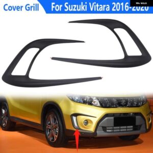 スズキ フロント フォグライト カバー グリル VITARA 2016-2020 デイタイム ランニングランプフレームトリム ABS 装飾 ステッ