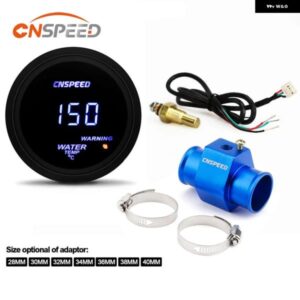 オートデジタル 2インチ 52MM 水温計センサー付きスモークレンズ水温計センサーアダプター付き