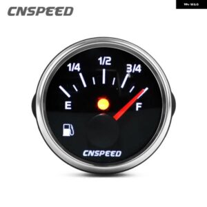 2インチ 52MM 燃料ゲージ 12 / 24 V レーシングカー燃料センサー燃料圧力計バックライト白色 LED 赤色ポインター付き