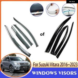 スズキ 4X サイドウィンドウバイザー VITARA LY エスクード 2016 2023 2017 2018 フロントガラス スモークレインガー