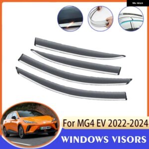 サイドウィンドウバイザー MG4 EV MG ムーラン EH32 2022 2023 2024 ベントオーニングシェード雨スモーク フロントガラス ガードカバー