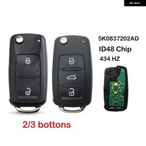 ID48 チップ 5K0837202AD/202Q 434MHZ リモートキー VW ゴルフ ティグアン アマロック ポロ パサート CC シート シュコダ MK6 オクタビア ジェッタ ビートル