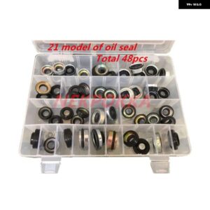 48個 自動車エアコン コンプレッサー オイルシールセット FS10 7SUB16 MAS90/105 A32 DKS32C 10PA15C/17C HCC V5 シャフトシール