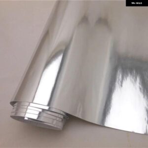 フレキシブルグロスミラークロームビニールラップフィルムホイル ステッカー バブルフリーカー デカール コンピューターカバー 電話スキン