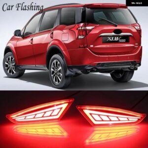 2個 LED リフレクターライトマヒンドラ XUV500 2018 2019 LED リアバンパー ランプブレーキライトリア フォグランプ