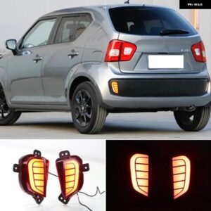 スズキ 2個 イグニス 2016-19 LED ブレーキライトリアバンパー リフレクター駆動ランプブレーキ 12V 防水 フォグランプ